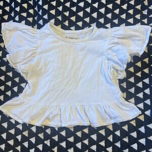 tucker and tate girls White Ruffle Shirt 4T Toddler